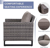 Rilyson Wicker Outdoor Patio Chairs Set - 3 Piece Rattan Patio Furniture Bistro Chairs Set with Waterproof Wicker - Photo 3