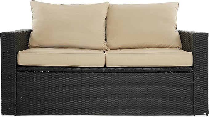 Serta Laguna Brown Resin Wicker Outdoor Patio Furniture Collection, Easy Assembly, Porch or Pool - Photo 5