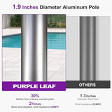 PURPLE LEAF 3-Piece Patio Chaise Lounge Set with Market Umbrella Adjustable Outdoor Recliners for Pool - Photo 7