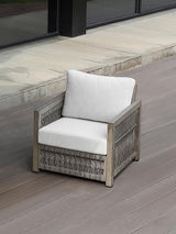 Patio Sofa Chair, Never Rusts Aluminum Outdoor Armchair with Washable Cushions - Photo 2