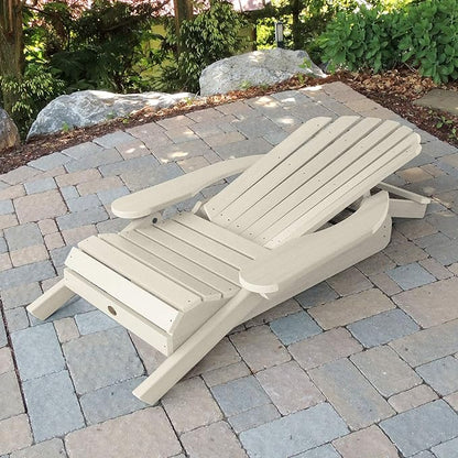 highwood Hamilton Made in the USA Folding and Reclining Adirondack Chair, Adult Size, Whitewash