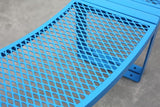 Outdoor Curved Bench, Heavy Duty Metal Park Bench for Outside, Backless Loveseat, Thermoplastic-Coated - Photo 6