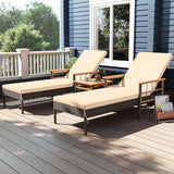 Tangkula Lounge Chair Outdoor with Side Table - Photo 3
