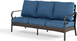 Metal Patio Furniture Sofa with 5.75" Extra Thick Cushion - Photo 8