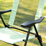 Outsunny Folding Patio Dining Chairs Set of 2, Outdoor Deck Chair with Adjustable Sling Back - Photo 9