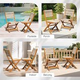 Idzo Wood Rope Design Bistro Chairs - Photo 5
