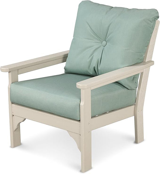 Polywood® Vineyard Deep Seating Chair in Sand/Spa