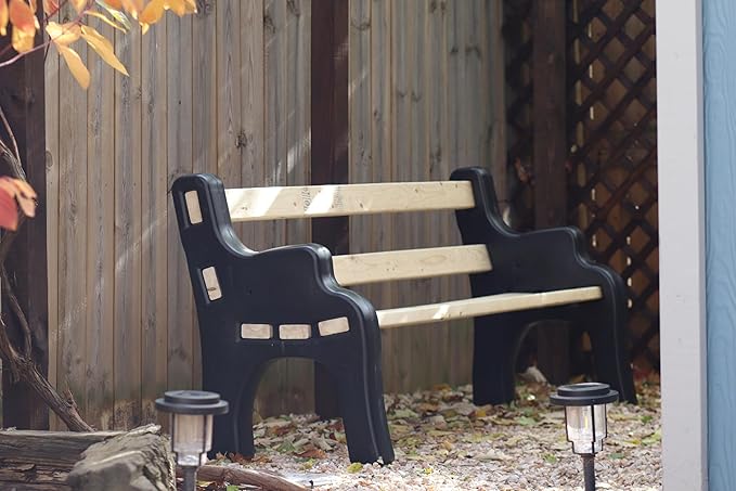 DIY Bench Ends Kit – Build Your Own Outdoor or Patio Bench – Fits Standard 2x4s, Hardware Not Included – Made in USA by Confer Plastics (Black)