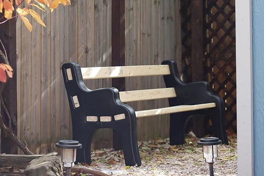 DIY Bench Ends Kit – Build Your Own Outdoor or Patio Bench – Fits Standard 2x4s, Hardware Not Included – Made in USA by Confer Plastics (Black)