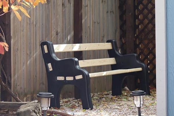 DIY Bench Ends Kit – Build Your Own Outdoor or Patio Bench – Fits Standard 2x4s, Hardware Not Included – Made in USA by Confer Plastics (Black)