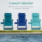 Best Choice Products Adjustable Zero Gravity Chair, Monochromatic Color Folding Patio Recliner w/Side Tray - Photo 7