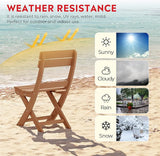 Costaelm Outdoor Patio Modern Folding Dining Chair - Photo 7