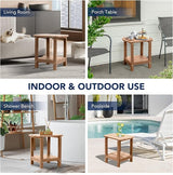 nalone Adirondack Side Table 16.5" Outdoor Side Table HDPE Plastic Double Adirondack End Table Small Table for Patio - Photo 8