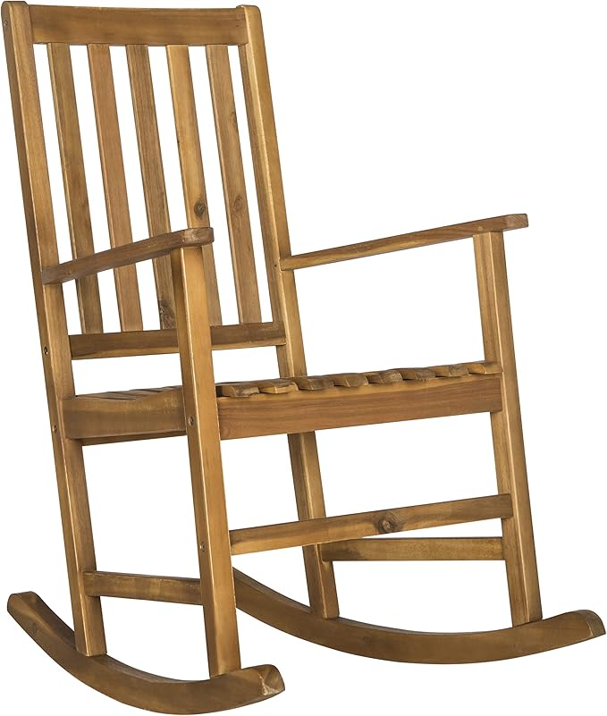 SAFAVIEH Outdoor Collection Barstow Teak Rocking Chair
