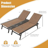 Tangkula Double Patio Chaise Lounge - Photo 2