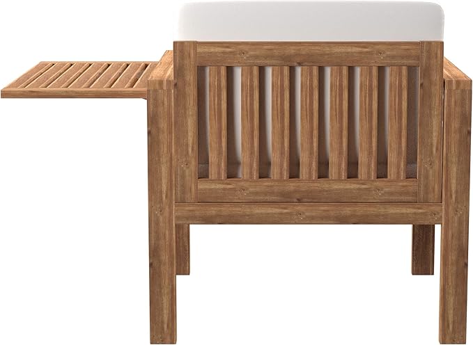 SEI Furniture AMZ8023211DO Kanmill Outdoor Chair Set, Natural, White