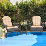 Adirondack Chairs Set of 2 with Cushions & Cup Holders, HDPE Weather Resistant Folding Adirondack Chair for Adults - Photo 2