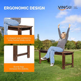 VINGLI Outdoor Wood Bench, 48" Outdoor Bench Patio Wooden Bench Garden Bench Outdoor Backless Bench for Deck Patio - Photo 4