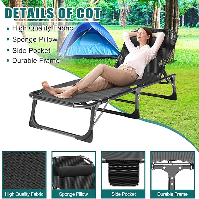 DoCred Folding Lounge Chair with Mattress - Photo 6