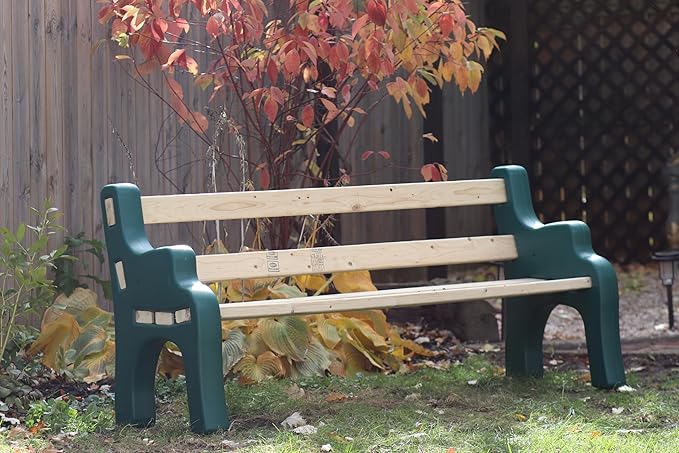 DIY Bench Ends Kit – Build Your Own Outdoor or Patio Bench – Fits Standard 2x4s, Hardware Not Included – Made in USA by Confer Plastics (Green)