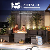 NICESOUL 29.3" High-Back Modern Luxury Patio Corner Sofa, Outdoor Furniture Piece Wide Deep Seat - Photo 6