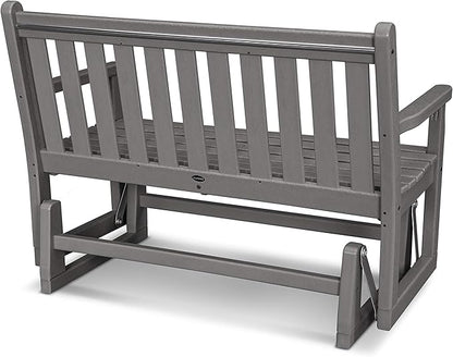 POLYWOOD TGG48BL Traditional Garden 48-Inch Glider, Black