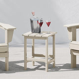 WestinTrends Malibu Square Outdoor Side Table for Adirondack Chair, Sand - Photo 1