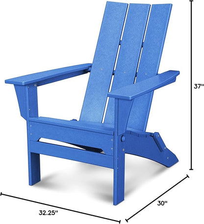 POLYWOOD® Modern Folding Adirondack in Pacific Blue