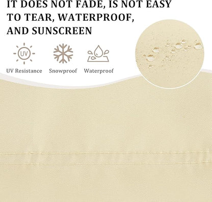 Outdoor Porch Patio Swing Seat Cover, 600D Thickened Oxford Waterproof Swing Cushion Protection Covers Replacement for Outdoors Garden Yard Furniture Chairs (Beige,54.3"x19.7"x19.7")