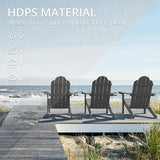 LUE BONA HDPS Adirondack Chairs Set of 8, Fire Pit Outdoor Chair Weather Resistant with Cup Holder - Photo 3