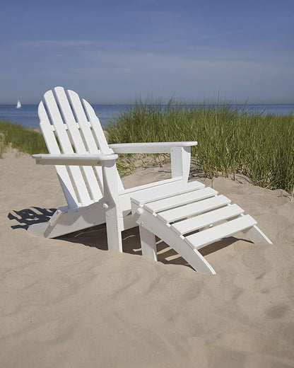POLYWOOD PWS136-1-PB Classic 2-Piece Adirondack Set, Pacific Blue
