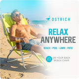 Ostrich the Deluxe 3N1 Lightweight Lawn Beach Reclining Lounge Chair with Footrest, Outdoor Furniture for Patio, Balcony - Photo 4