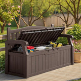 Homall 75 Gallon Outdoor Storage Benches Lockable Deck Box with Waterproof and UV Resistant - Photo 7