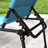 Outsunny Outdoor Lounge Chair, Adjustable Backrest Folding Chaise Lounge - Photo 9