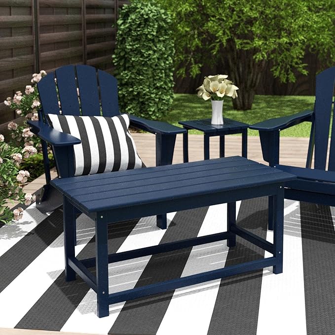 Costaelm Adirondack Conversation Table, HDPE Outdoor Drink Weather Resistant - Photo 1