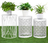 Y&M Set of 3 Heavy-Duty Round End Table, Side Table, Coffee Table for Indoor Multifunctional Use - Photo 1