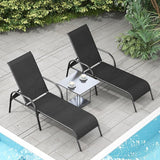 Nightcore Chaise Lounge Chair Outdoor, Pool Chair with 5 Adjustable Backrest, Patio Lounge Chairs with Breathable Fabric - Photo 1