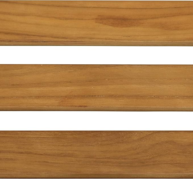 Sunnydaze 2-Person Outdoor Bench for Front Porch or Park - Wooden Teak Patio Garden Bench with Backrest - 675 lb Weight Capacity - 60"