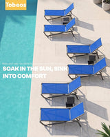 Outdoor Chaise Lounge Chair Set of 30, 5-Position Adjustable Patio Lounge Chair with Aluminum Frame - Photo 8