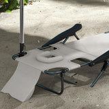 3-in-1 Oversized Sun Tanning Chair with Mat & Face Hole - Photo 4