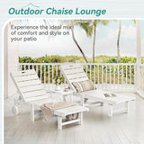 Outdoor Chaise Lounge Chairs with Table, 2-Piece, 26.8” Super Wide Lounge Chair Outdoor - Photo 3