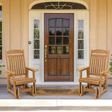 Poly Lumber Patio Glider for One Person, with Cup Holders, High Backrest and Deep Contoured Seat, HIPS Material - Photo 2