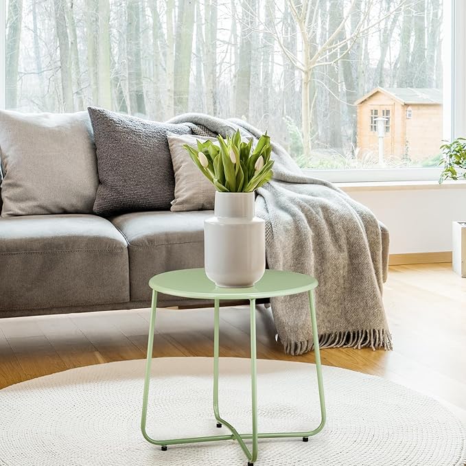Outvita Indoor and Outdoor Side Table, Small Patio Side Table - Photo 9