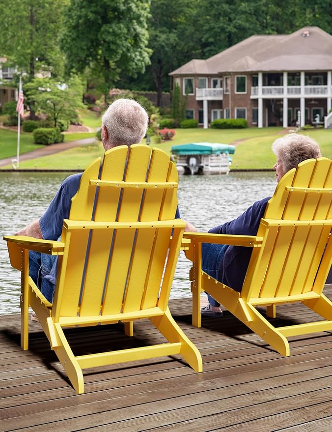 Folding Adirondack Chair - Durable HDPE Poly Lumber All-Weather Resistant - Photo 8