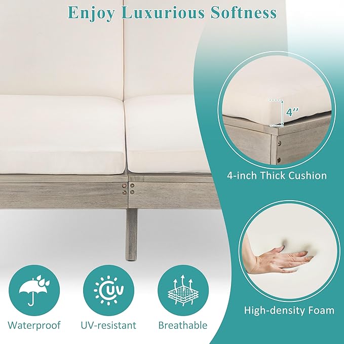 LUMISOL Patio Double Chaise Lounge - Photo 5