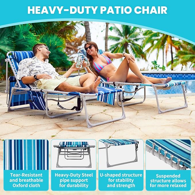 #WEJOY 3 in 1 Tanning Chair with Face Hole & Canopy - Photo 6
