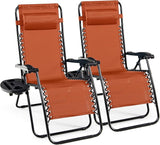 Tangkula Zero Gravity Chair, Folding Patio Lounge Chair Adjustable Outdoor Recliner with Cup Holder - Photo 1