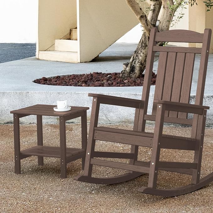 KINGYES Double Side Table, Adirondack End Table- Coffee