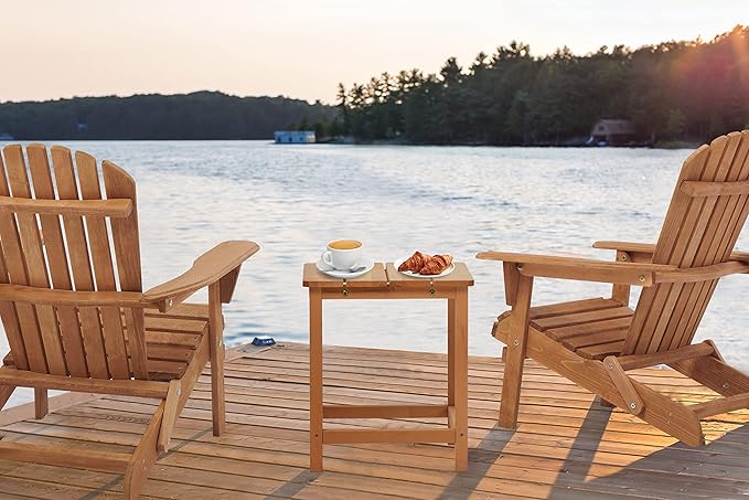 Wooden Folding Adirondack Chair Set of 6 - Photo 9