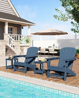 Modern HDPE Plastic Adirondack Chair - Oversize 380 LB Poly Lumber Weather Resistant Firepit Chair - Outdoor Patio - Photo 6